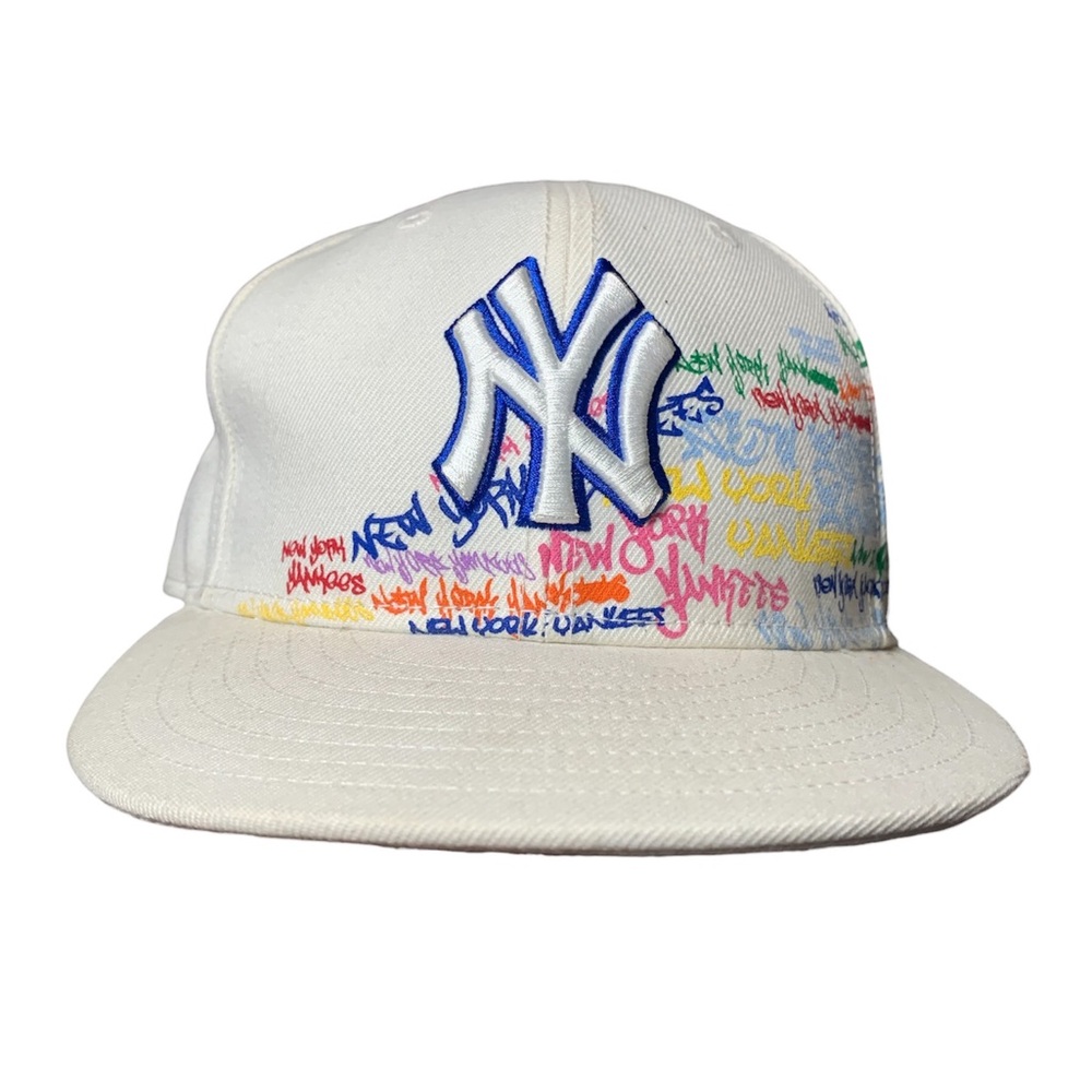 New Era‎ 59FIFTY New York Yankees Graffiti Fitted Hat Cream 7 3/8
